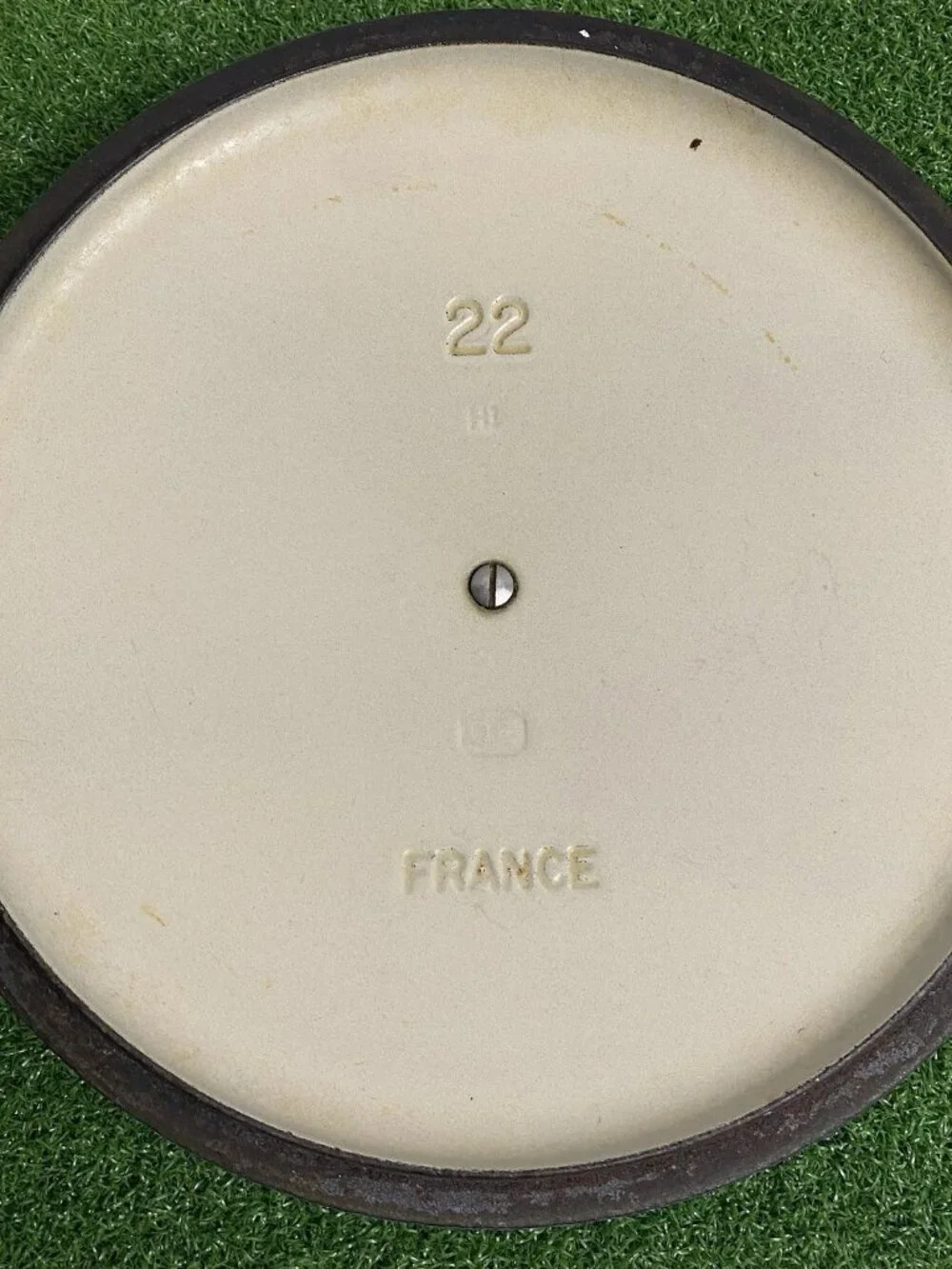 Le Creuset Cast Enamel Marine Blue #22 Double Boiler Streamer Pot w/ Lid France